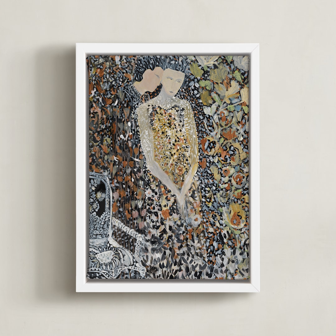 "Enmeshed" - Art Print in Copper by marcia biasiello - Framed Canvas