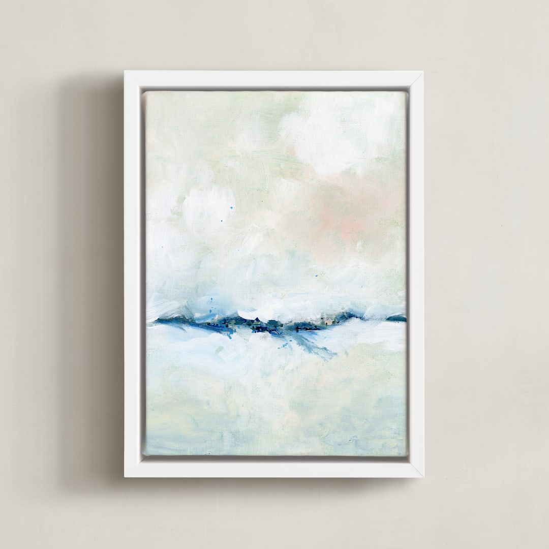 "Solstice" - Art Print in Snow by Lindsay Megahed - Framed Canvas