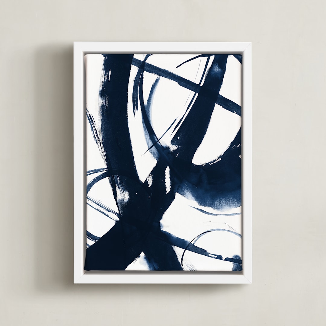 "Quietly Alive" - Art Print in Night by Roann Mathias - Framed Canvas