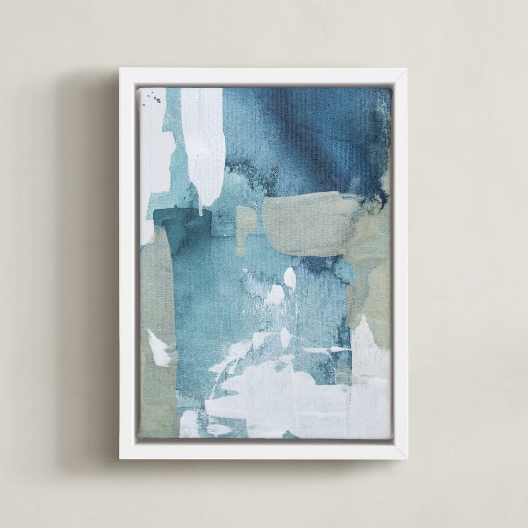 "Sea Glass No. 1" - Art Print in Sea by Julia Contacessi - Framed Canvas