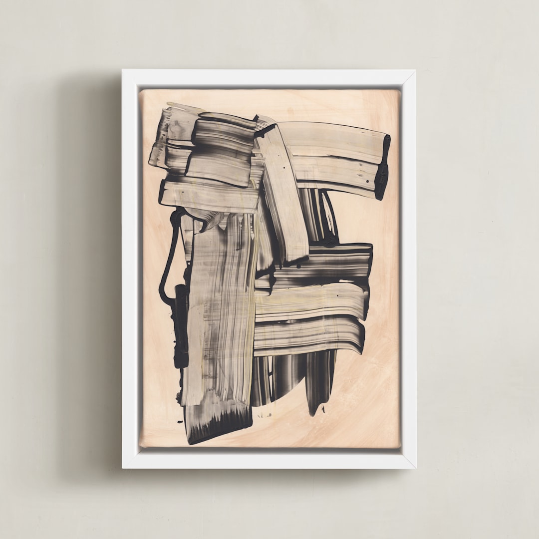 "Zickafoose" - Art Print in Charcoal by Misty Hughes - Framed Canvas