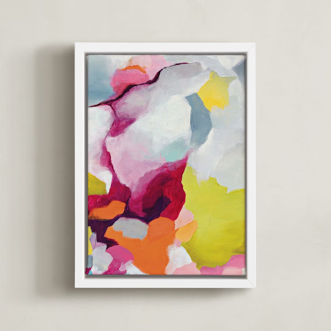 "Infusion" - Art Print in blue by Mya Bessette - Framed Canvas