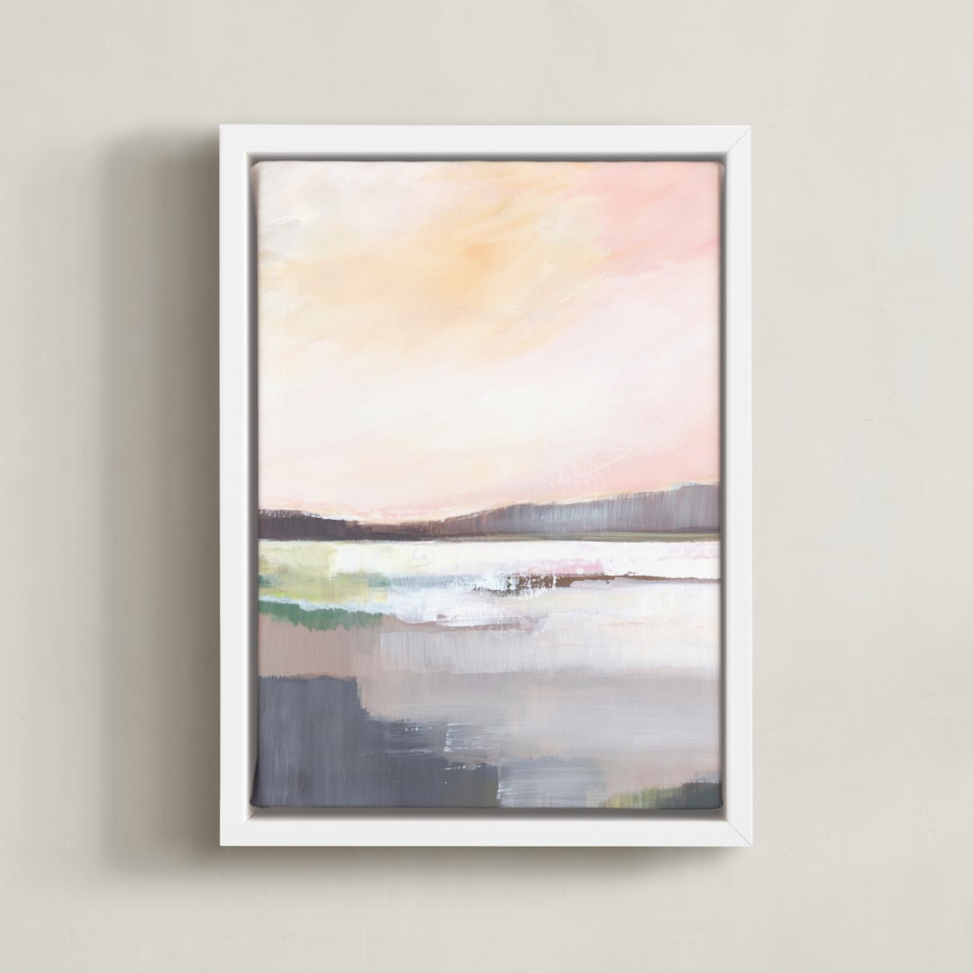"Sunrise In White" - Art Print in Earth by AlisonJerry - Framed Canvas