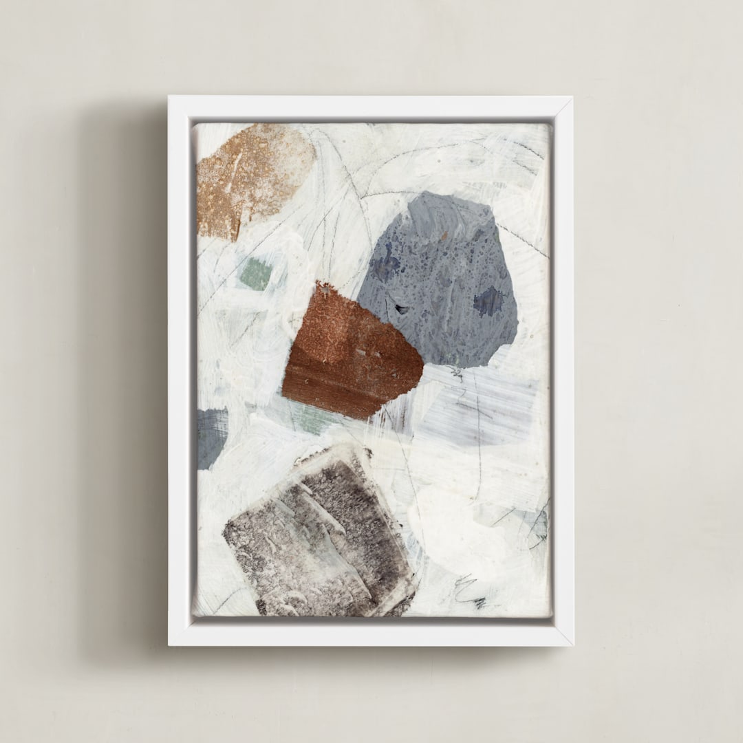 "In Time I" - Art Print in Spice by Jennifer Daily - Framed Canvas