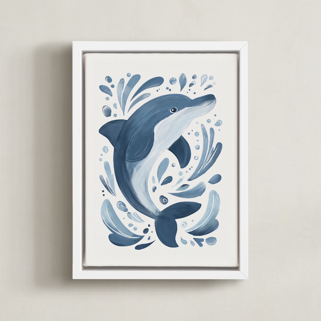 "Sea Spirits 1" - Art Print in Ocean by Corrina Reid - Framed Canvas