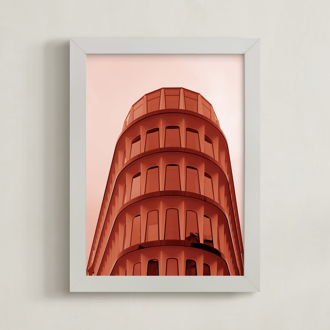 "Corner" - Art Print in Terracotta by cocooniu - Framed