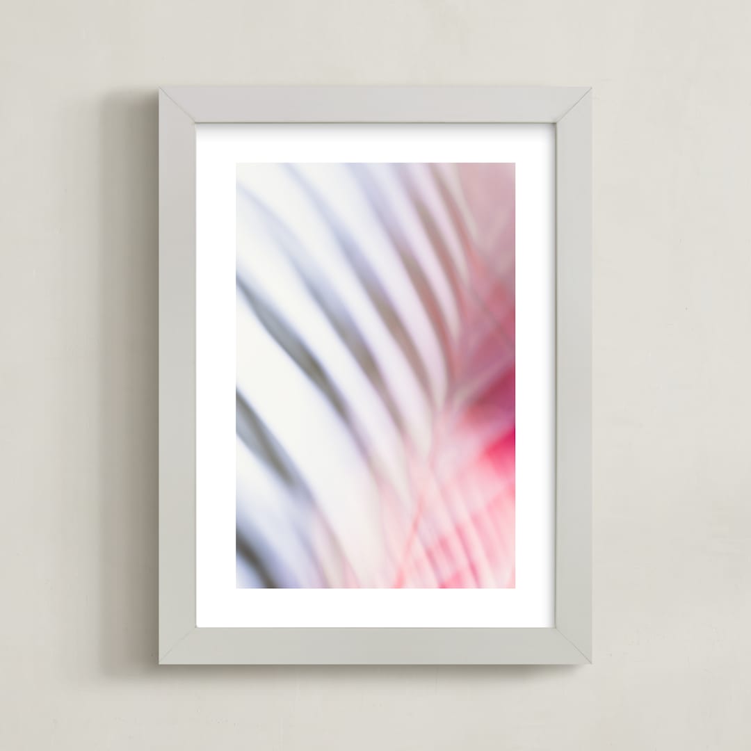 "abstract palms set III" - Art Print in berry by Kamala Nahas - Framed