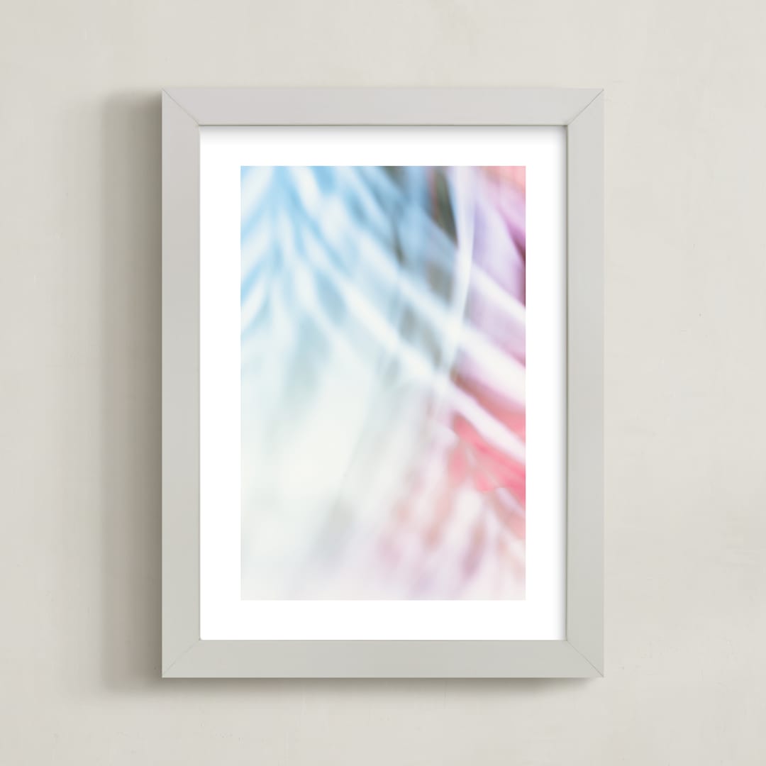 "abstract palms set I" - Art Print in berry by Kamala Nahas - Framed