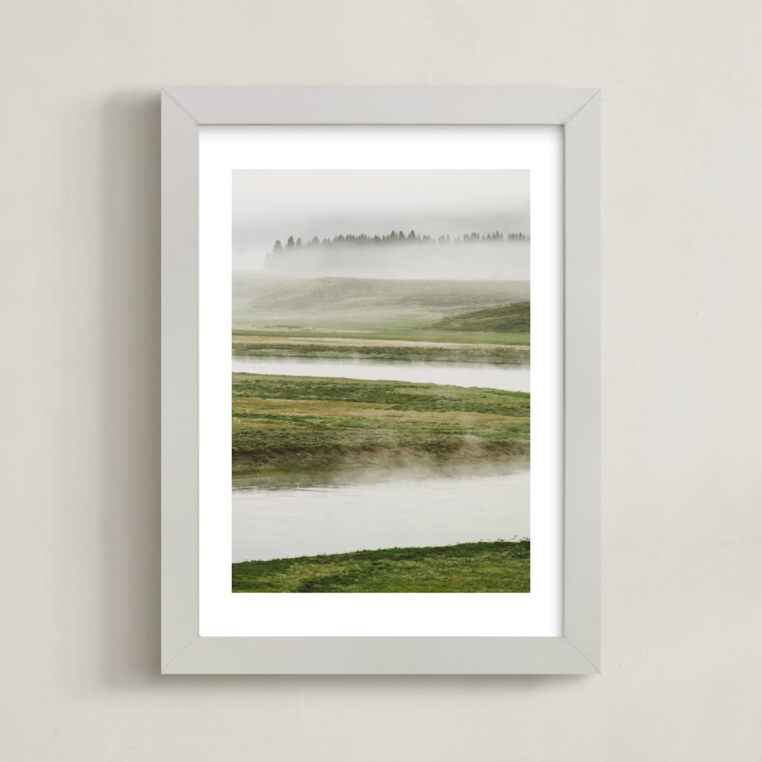 "Morning Mist" - Art Print in summer by Kamala Nahas - Framed