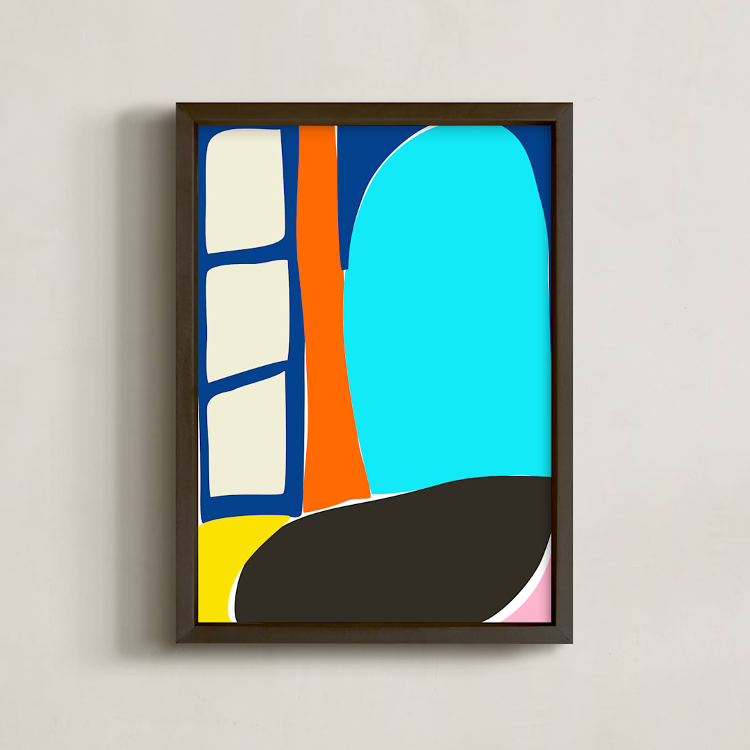 "Uninhibited" - Art Print in Aquarium by Beth Vassalo - Framed