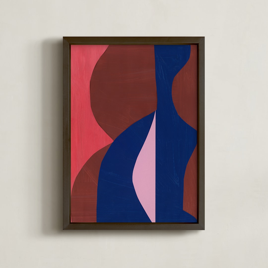 "Dreaming in Blue II" - Art Print in Byzantine Blue by cyrille gulassa - Framed