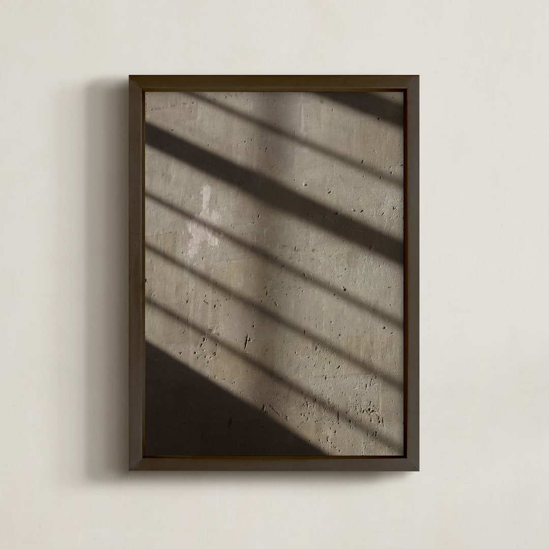 "Shadow and Light" - Art Print in Cement by Eric Clegg - Framed