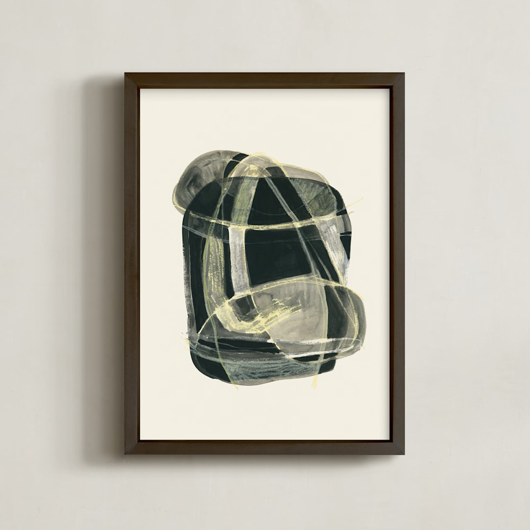 "Erde" - Art Print in Moss by Catilustre - Framed