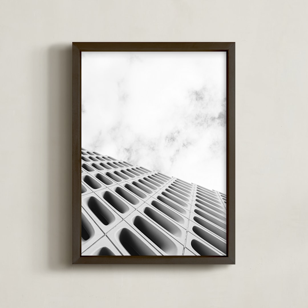 "Obtuse I" - Art Print in slate by Kamala Nahas - Framed