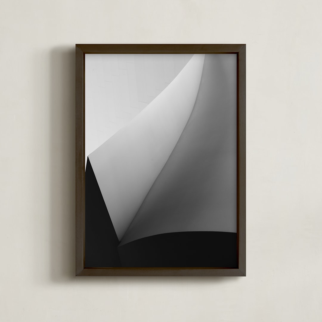 "Swept Away II" - Art Print in Black & white by Angie McMonigal - Framed