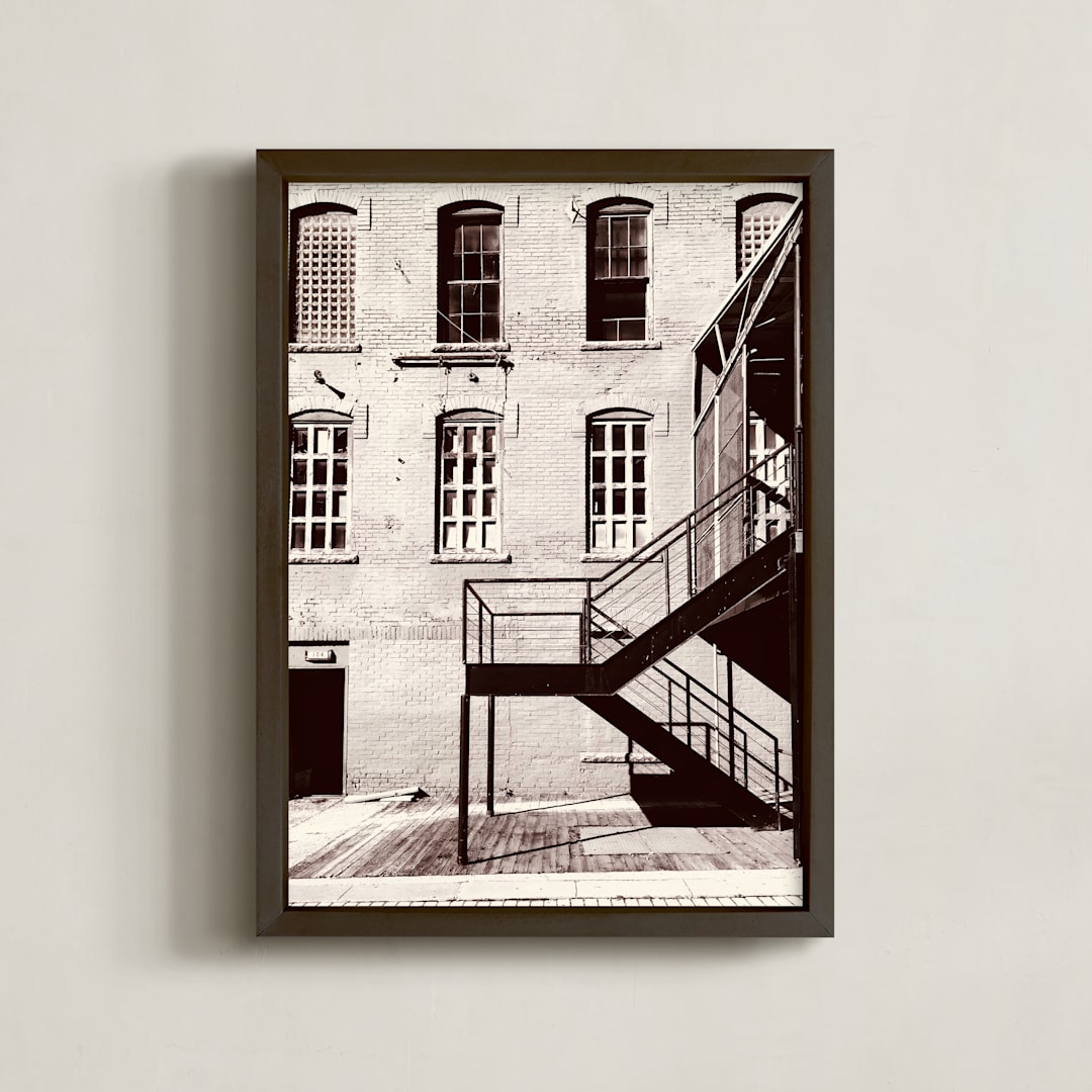 "brick and mortar" - Art Print in salt & pepper by Sondra Lucianovic - Framed