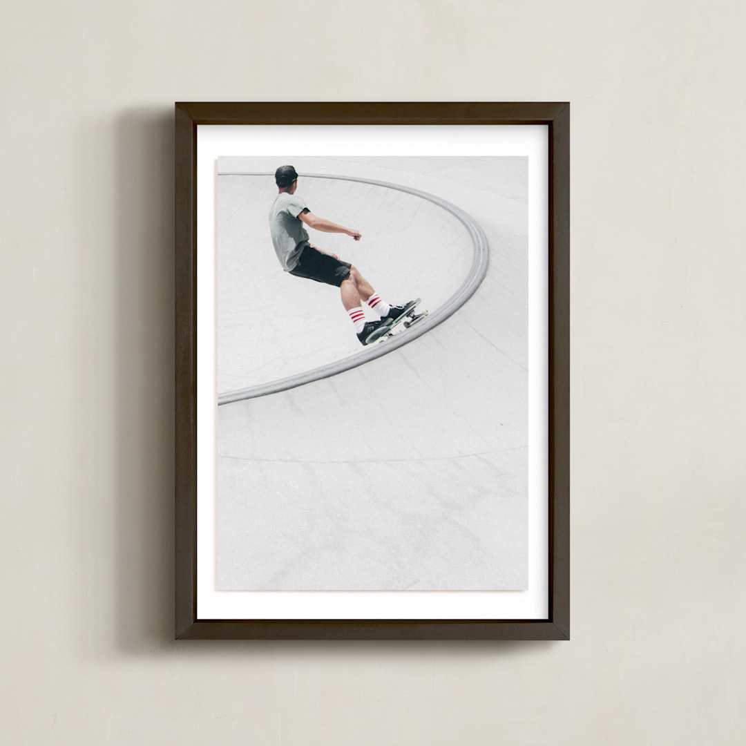 "Saint Skate 01" - Art Print in Slate by Asha Nahas - Framed