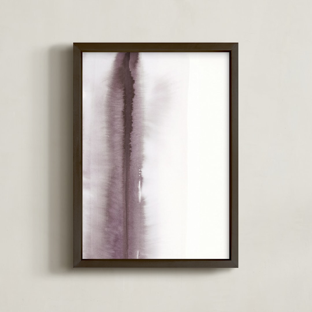 "Up for Air No.2" - Art Print in Dusty Aubergine by Michelle Lee - Framed
