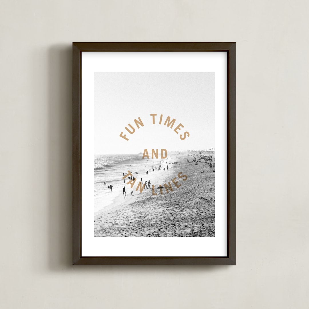 "tan lines" - Art Print in tan by Lindsay Stetson Thompson - Framed