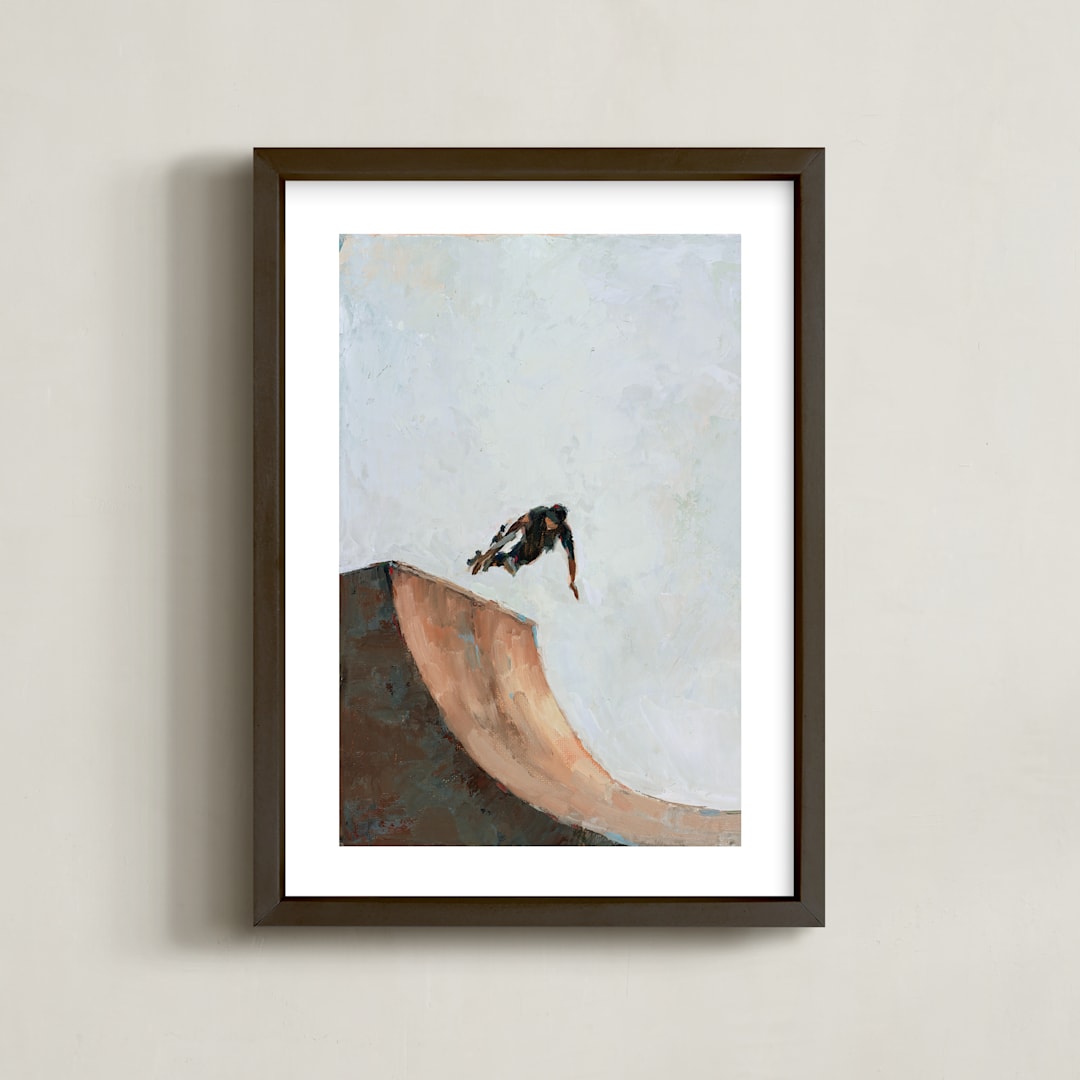 "Skate" - Art Print in Stone by Wendy Keller - Framed