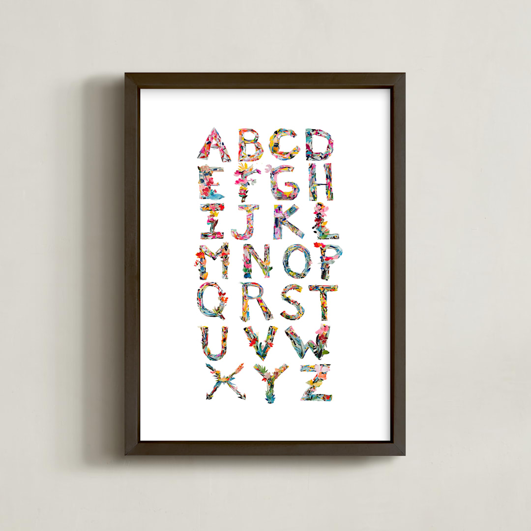 "Collage ABC's" - Art Print in School is Cool by Kiana Lee - Framed