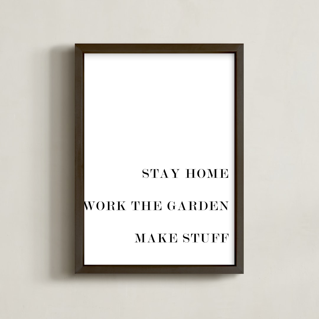 "Make Cool Stuff" - Art Print in Black and White by Sarah Hart Morgan - Framed