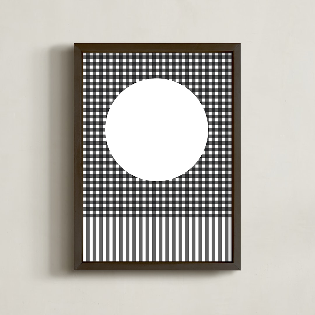 "Moon Beam " - Art Print in Asphalt by Kisco Print Shop - Framed