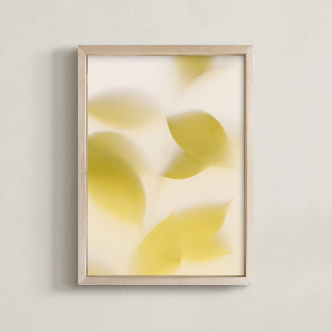 "Clarity" - Art Print in Lemon by Karen Kardatzke - Framed