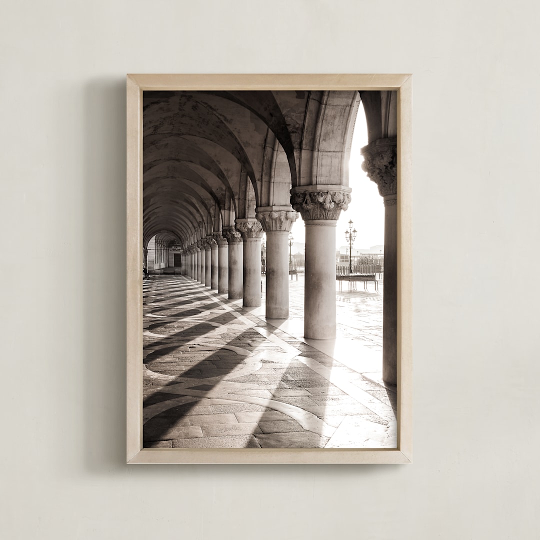 "The Arcade" - Art Print in Saber by MengI Shen - Framed