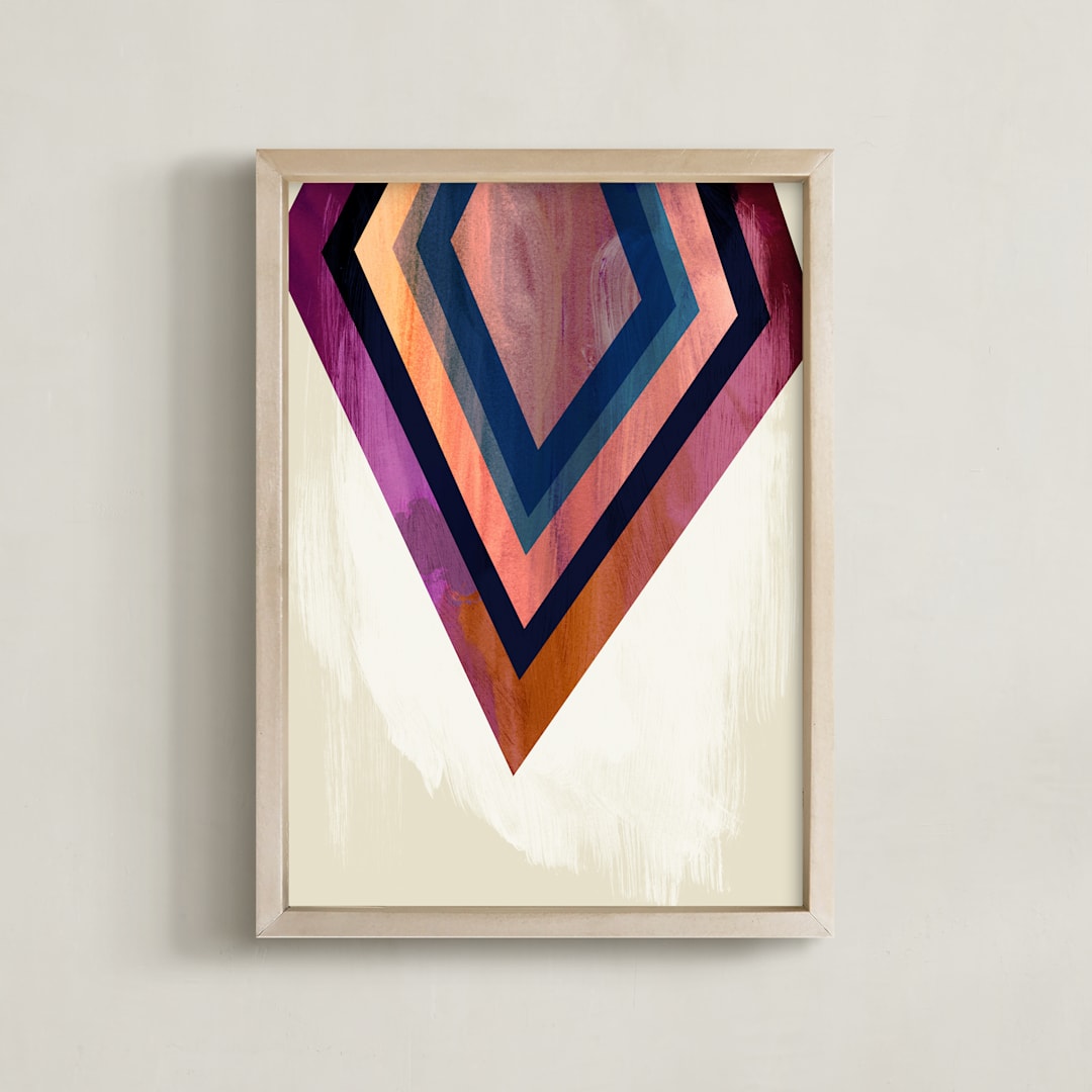 "Geo Point" - Art Print in Jewel by Field and Sky - Framed