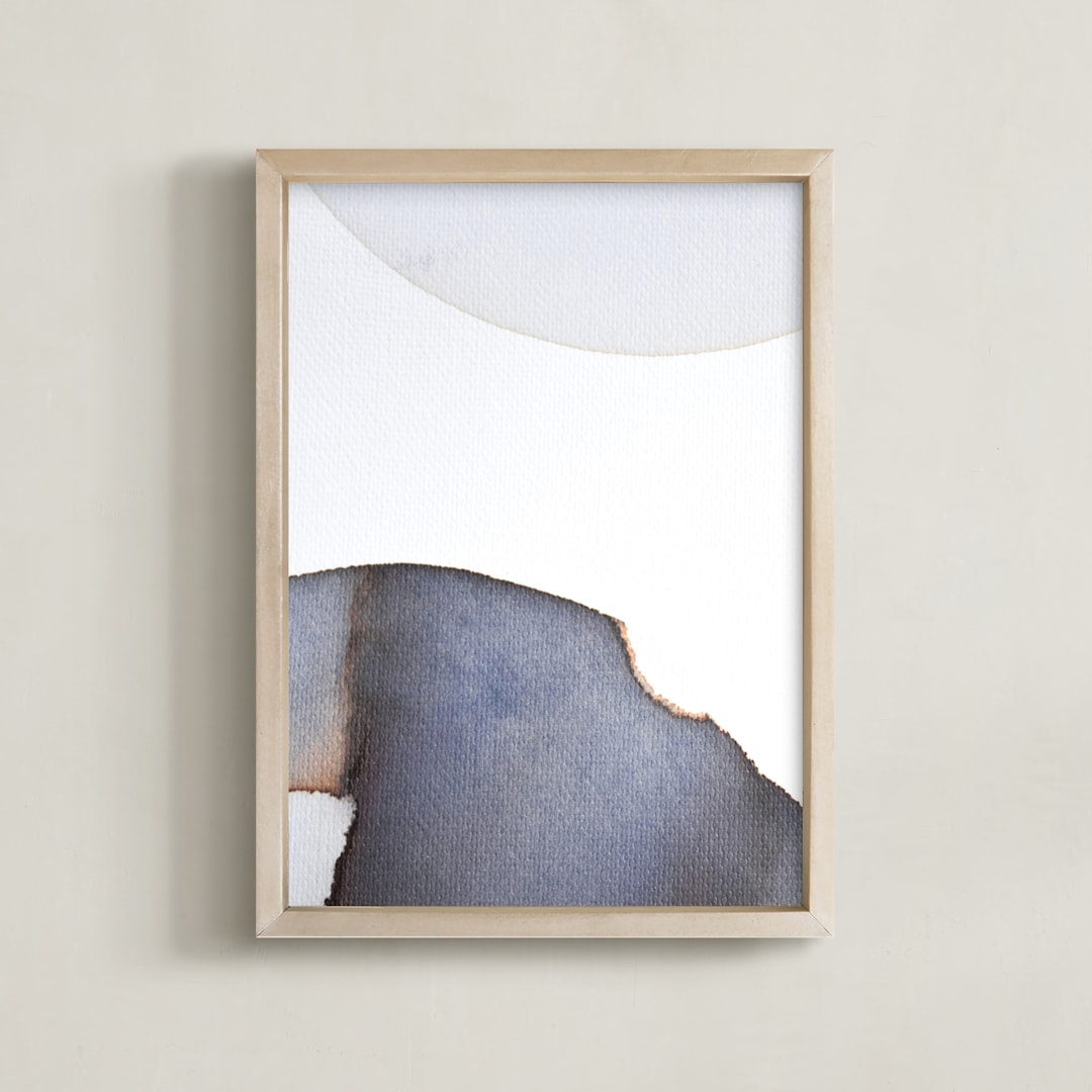 "Moon Tides II" - Art Print in Cosmic Indigo by Eloise Bound - Framed