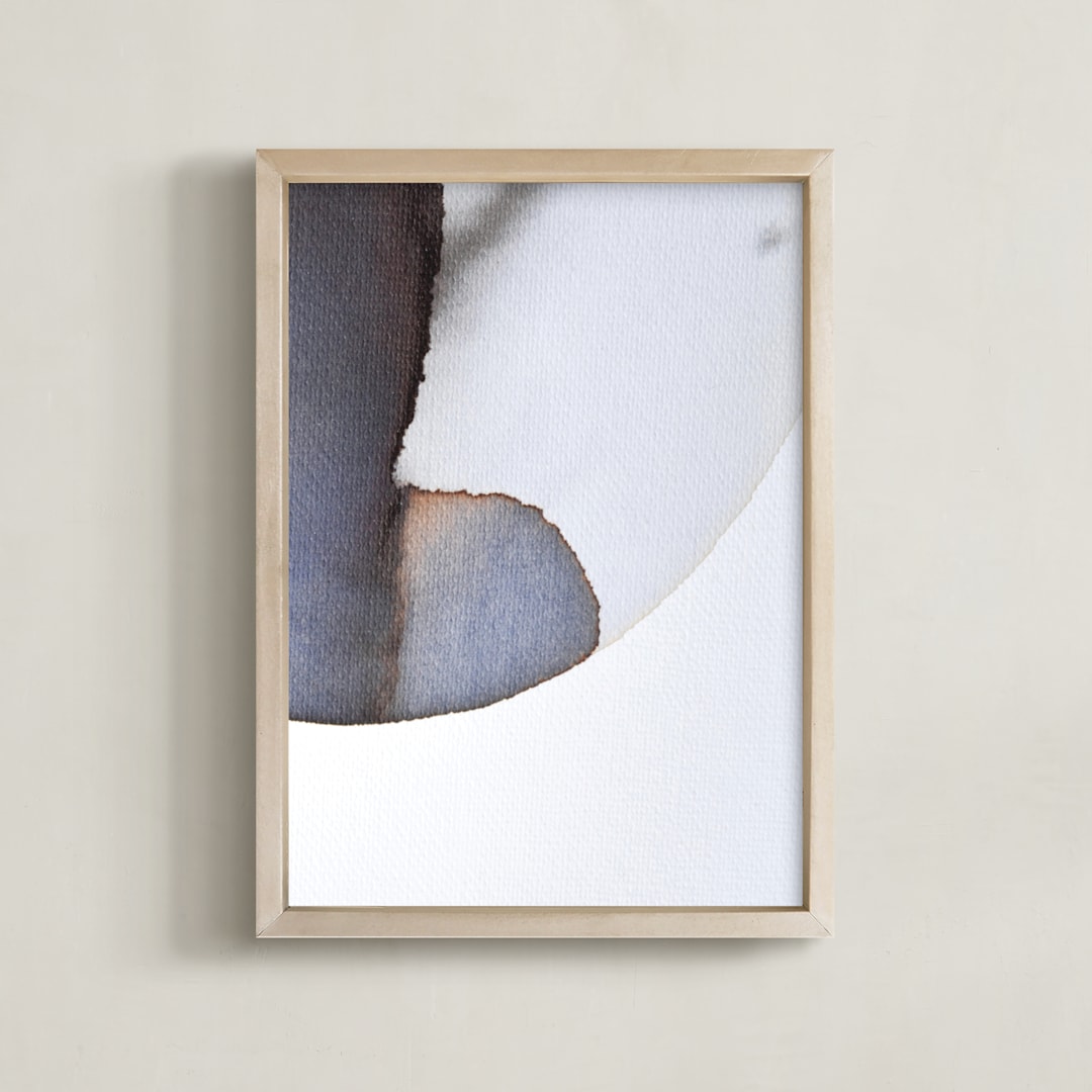 "Moon Tides I" - Art Print in Cosmic Indigo by Eloise Bound - Framed