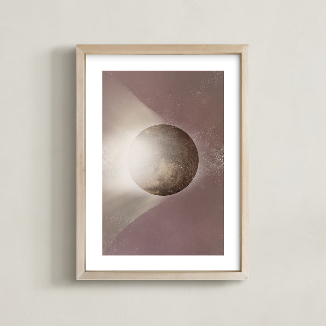 "Explore" - Art Print in Dust by Anna Joseph - Framed