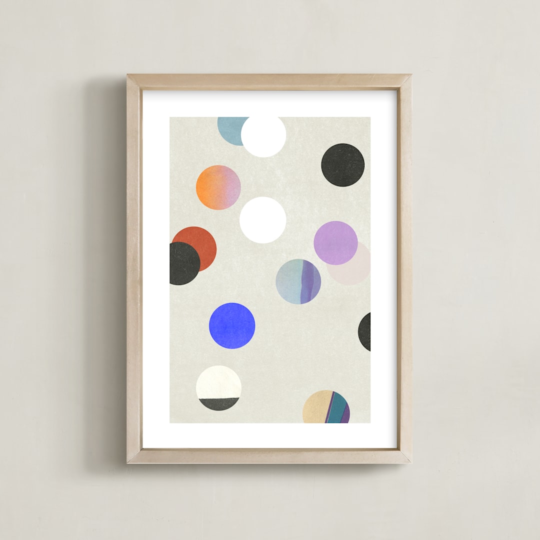 "playful circles I" - Art Print in Gumdrops by Sumak Studio - Framed