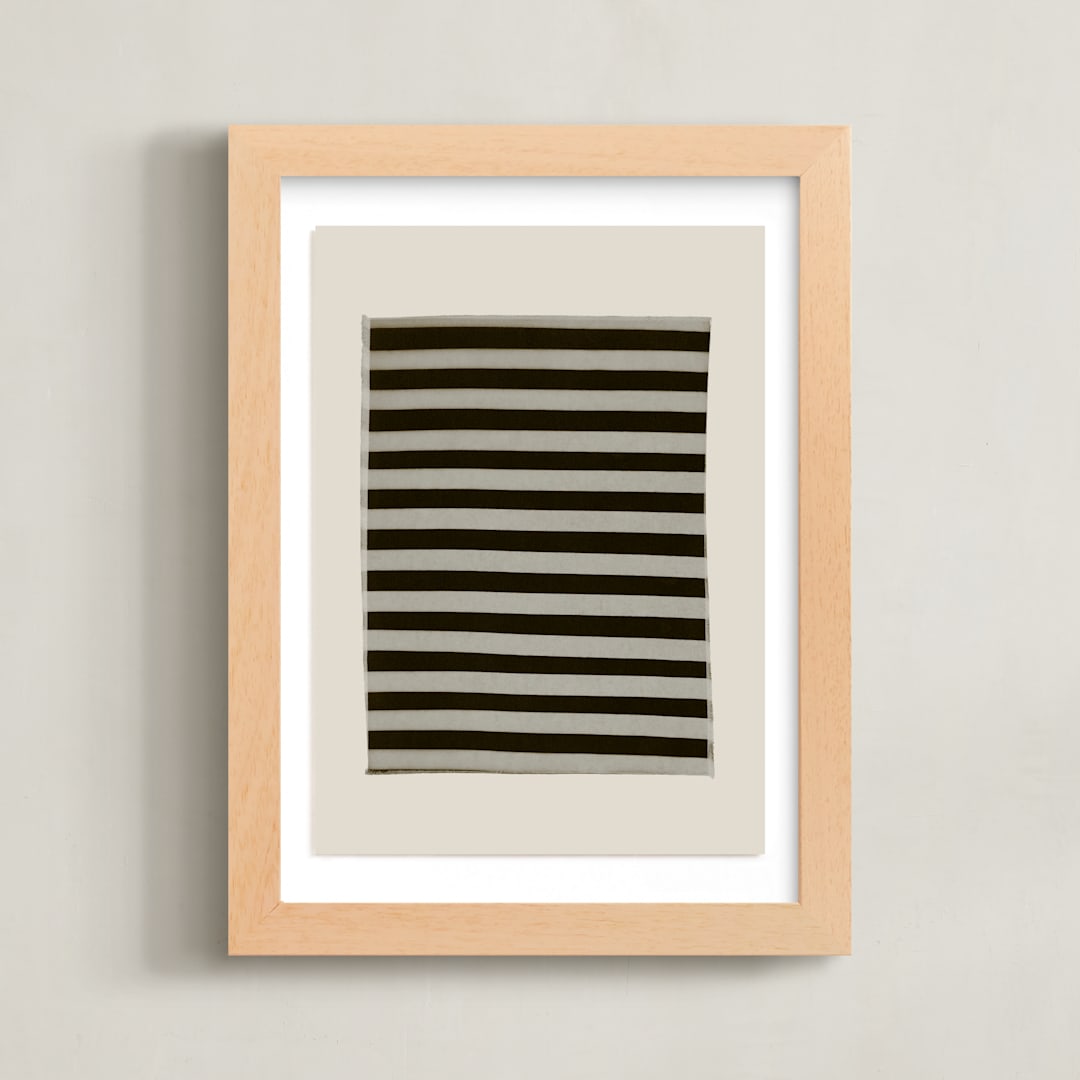 "True Stripes 2" - Art Print in Zebra by Kamala Nahas - Framed