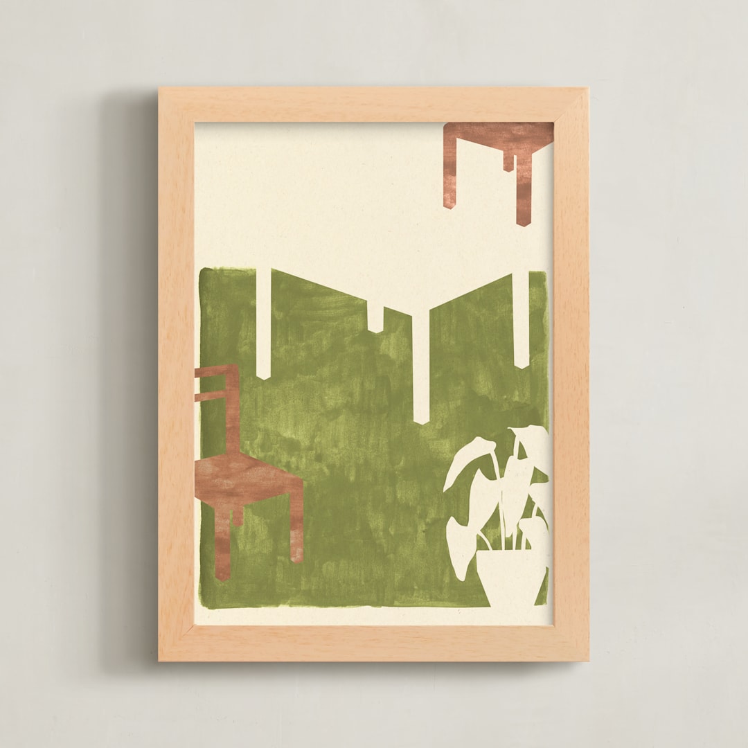 "The Room 2" - Art Print in Leaf by Sumak Studio - Framed