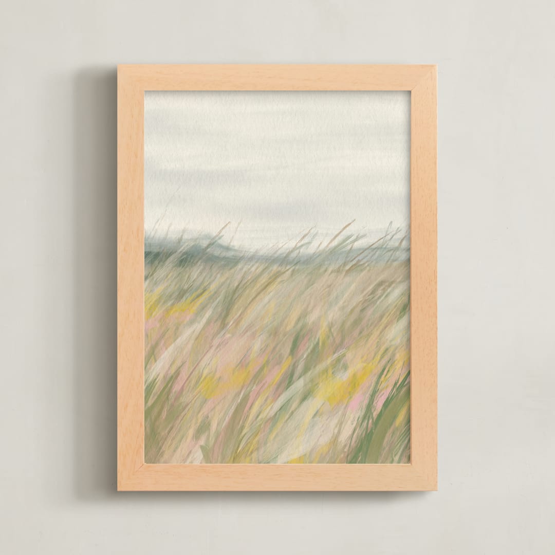 "Dune" - Art Print in Ocean by Anne Ciotola - Framed