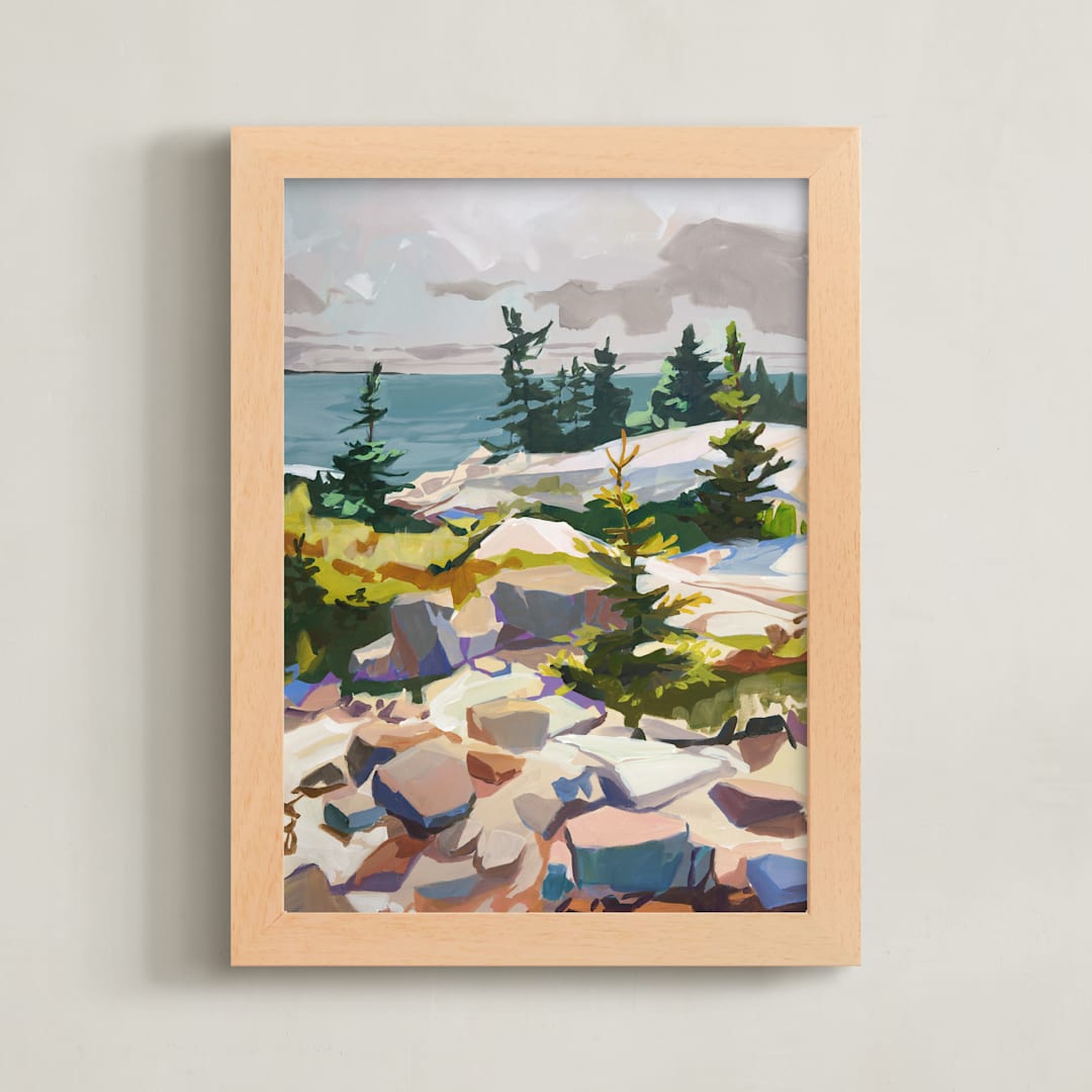 "Under the Midday Sun" - Art Print in Warm Gray by Jess Franks - Framed