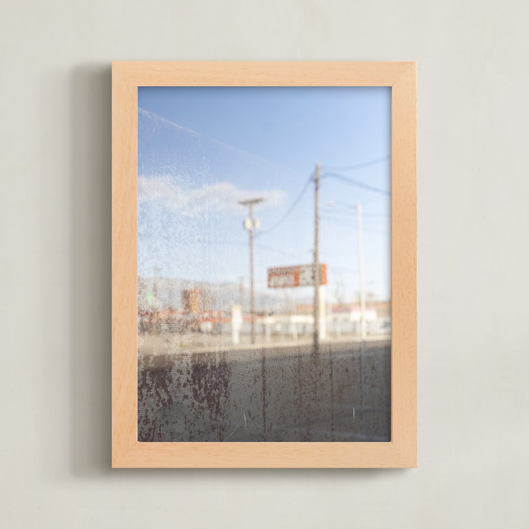 "Retro" - Art Print in Southwest Sky Blue by Hannah E Palmer - Framed