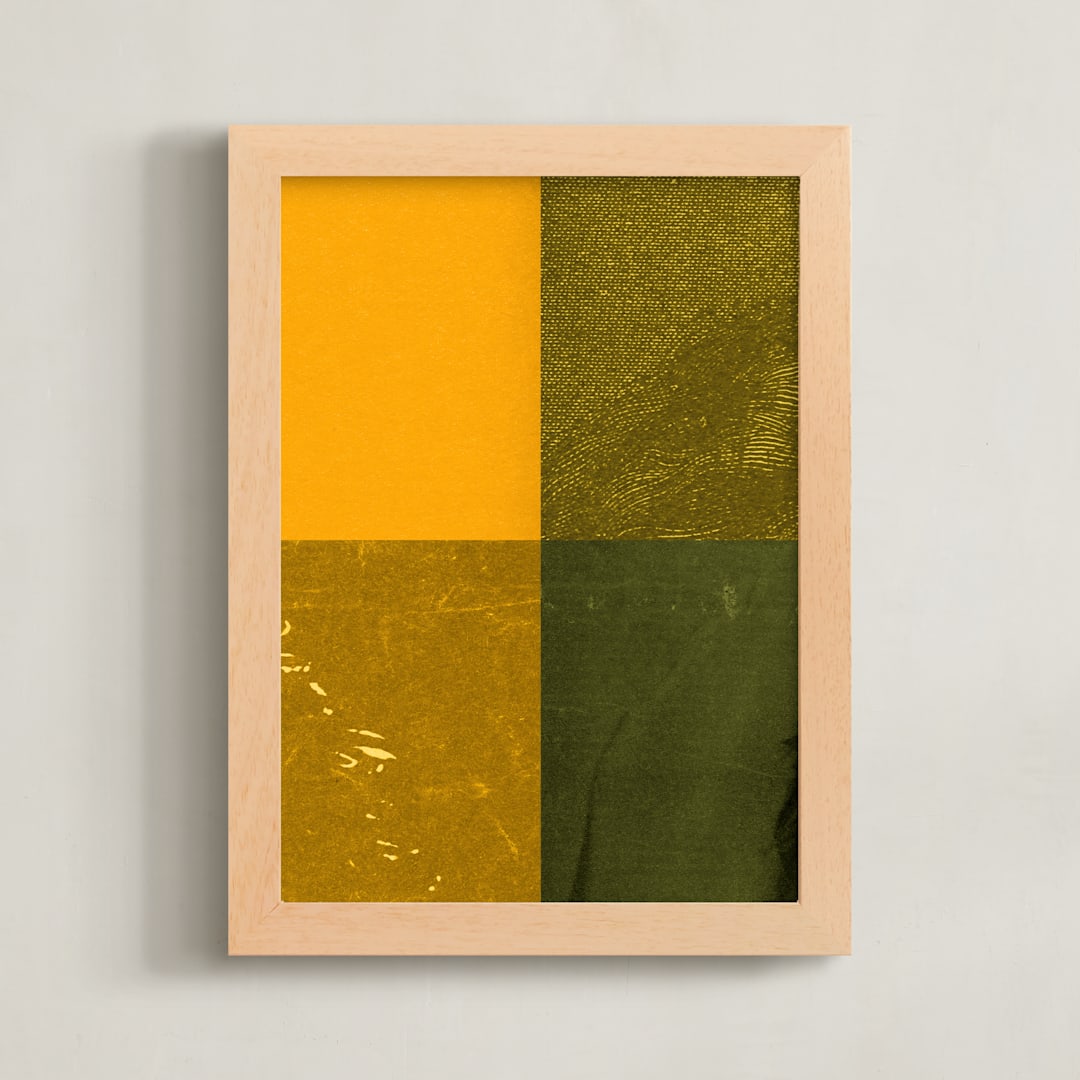 "Quartet 4" - Art Print in Mustard by Sumak Studio - Framed