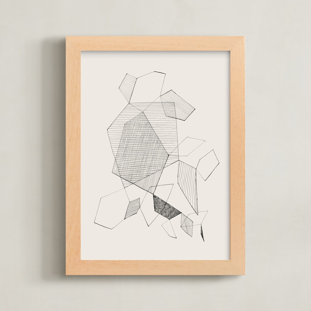 "Volatile N.1" - Art Print in Ivory by Catilustre - Framed