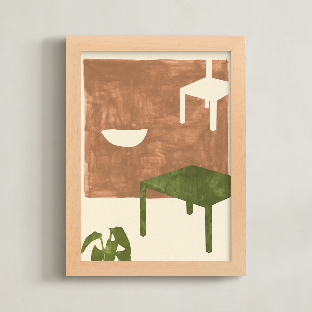 "The Room 1" - Art Print in Rust by Sumak Studio - Framed