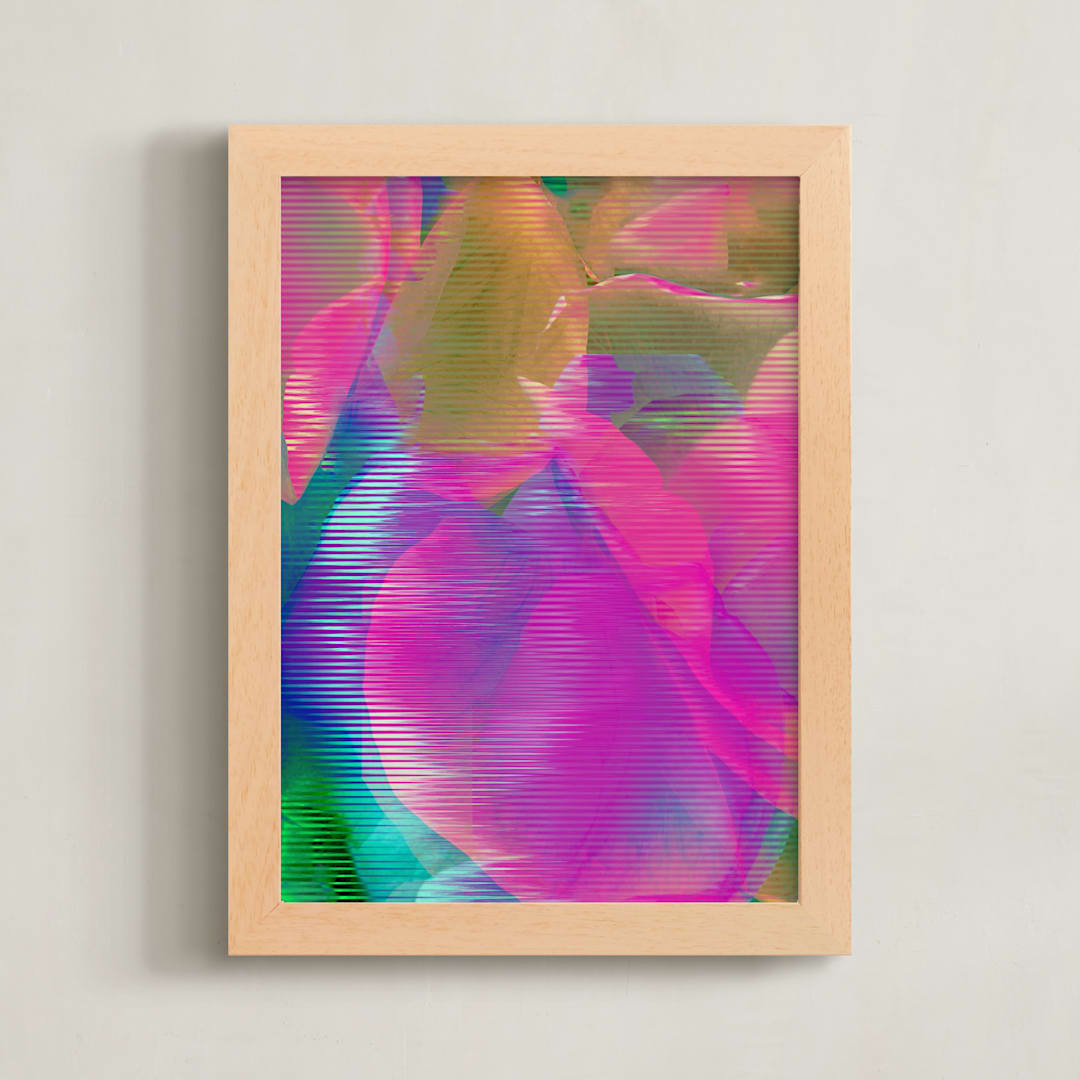 "Spring Loading..." - Art Print in Neon by Karen Kardatzke - Framed