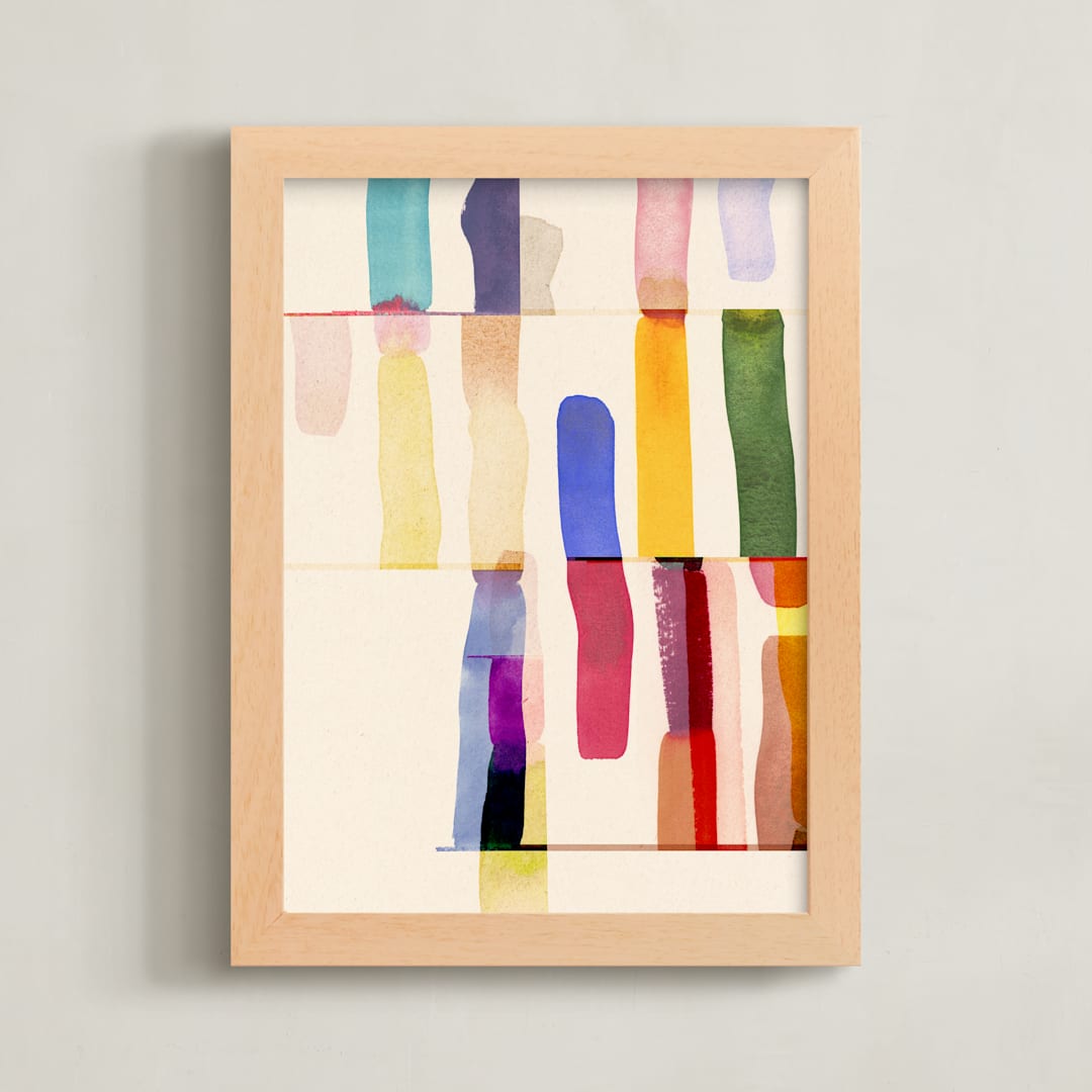"Color Cut 2" - Art Print in Vibrant by Sumak Studio - Framed