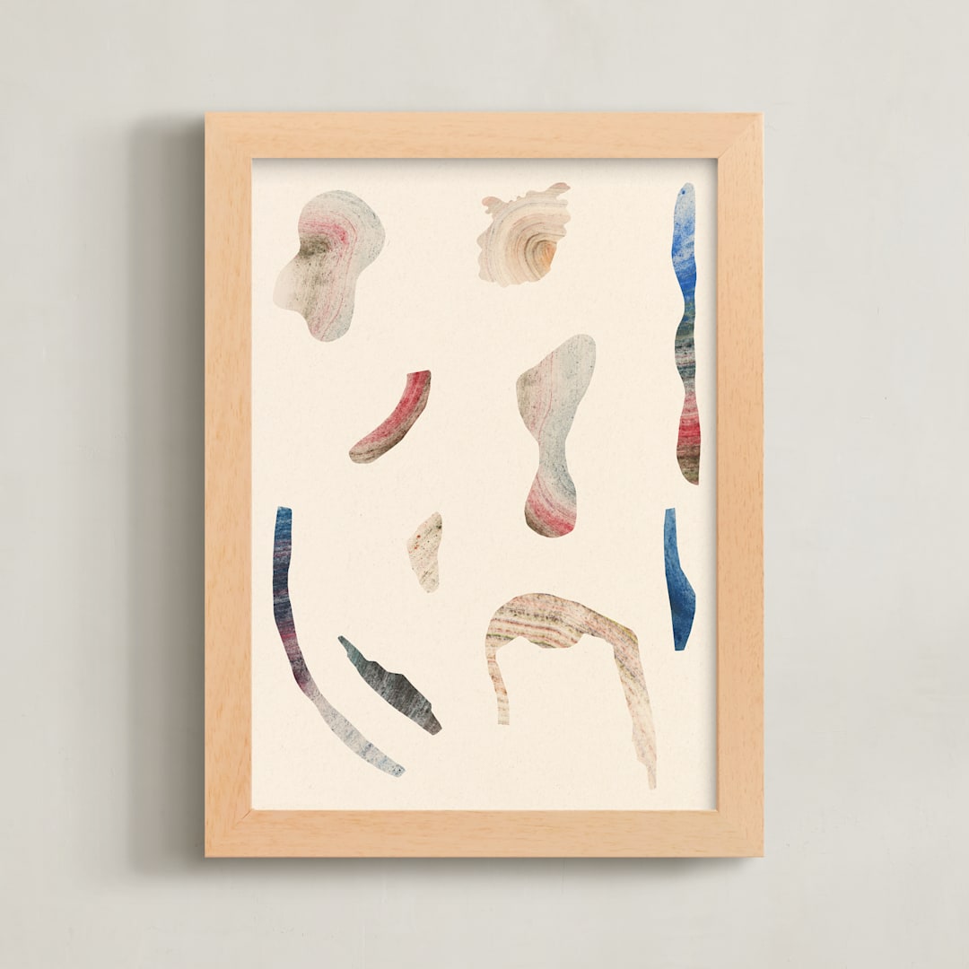 "Ancient Shapes 1" - Art Print in Museum by Sumak Studio - Framed