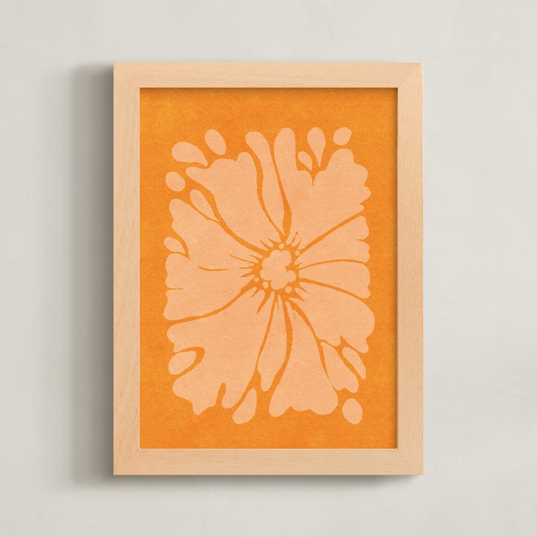 "Vibrance No. 1" - Art Print in Vibrant Gold by ThirtyOne Illustrations - Framed