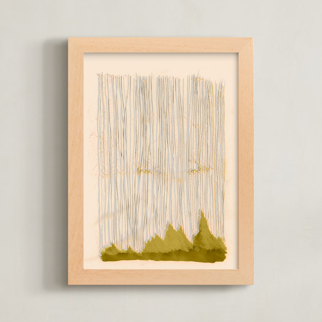 "Dreamland" - Art Print in Cream by Bethania Lima - Framed