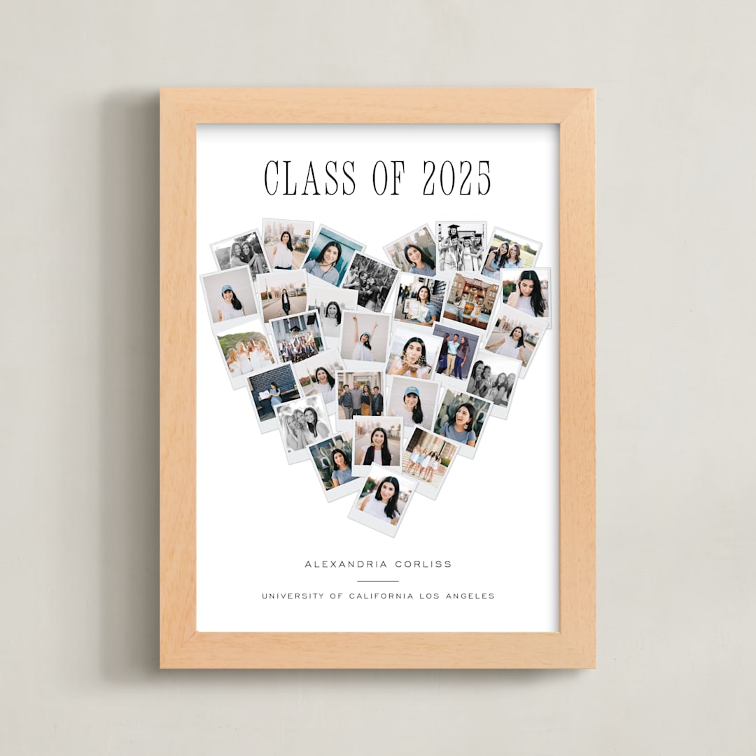 "Heart Snapshot for Grads: Framed Photo" - Framed Photo in White by Minted - Framed