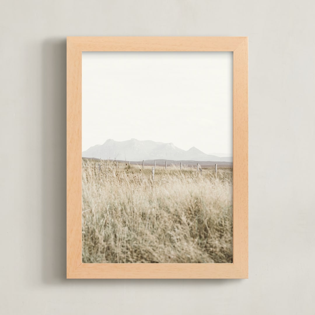 "highland prairie III" - Art Print in Wheat by Kamala Nahas - Framed