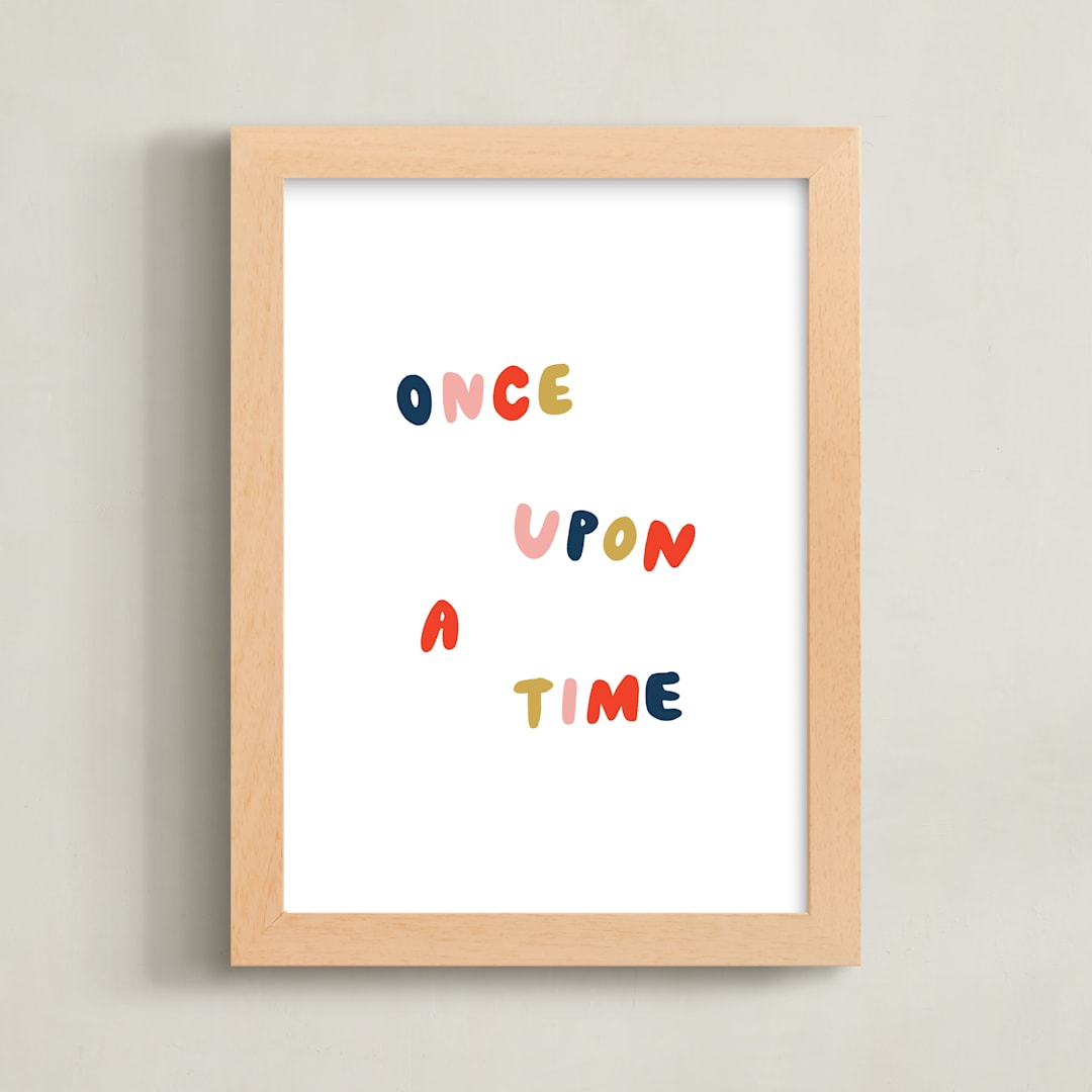 "Once Upon a Time" - Art Print in Prince by June Letters Studio - Framed